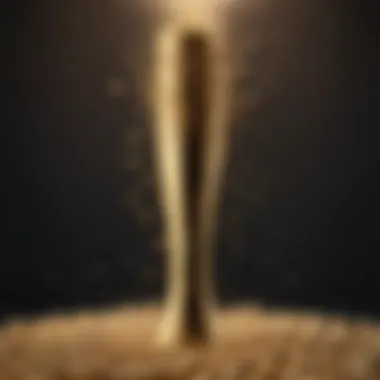 Opulent Effervescence of Celebration Luxurious champagne tower with cascading golden bubbles
