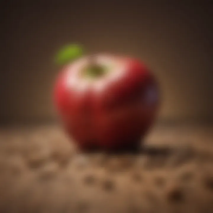 Artistic depiction of potential health benefits linked to apple seeds