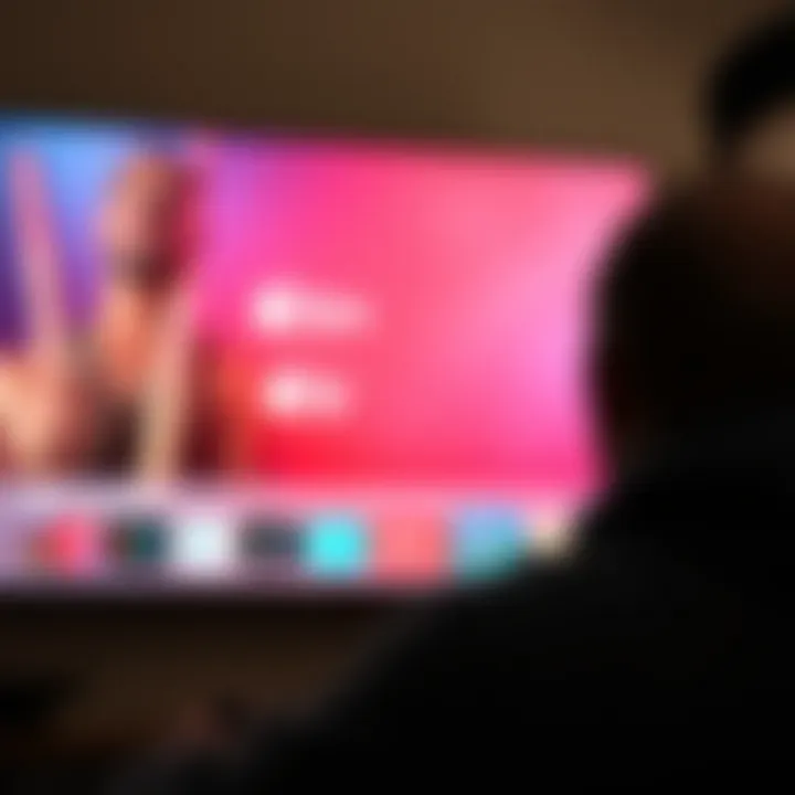 User navigating the Apple TV Plus app interface