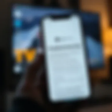 Troubleshooting tips displayed on an iPhone