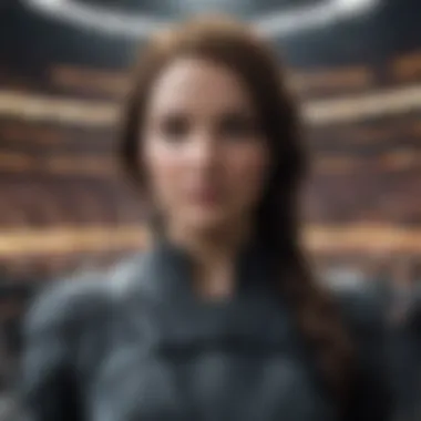 Scene depicting the arena of the Hunger Games