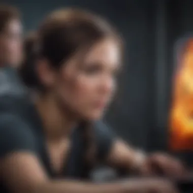 Engaging with The Hunger Games Online A viewer watching Hunger Games on a laptop
