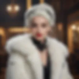The multifaceted persona of Cruella de Vil captured in a dramatic pose