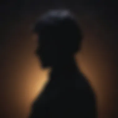 Intriguing silhouette of a mysterious character