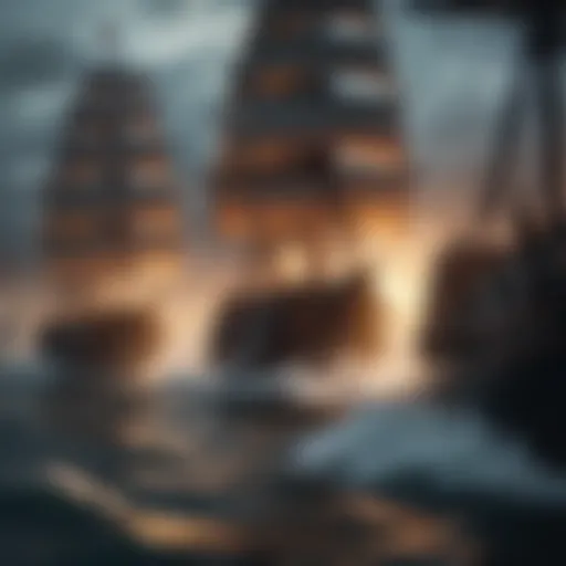 Dramatic Naval Battle Scene