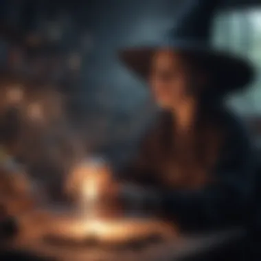 Mystical Spellcasting Spellbinding witch casting mystical spells