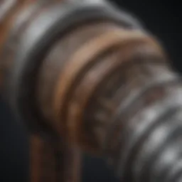 Detailed view of a Kenobi lightsaber hilt showcasing intricate craftsmanship