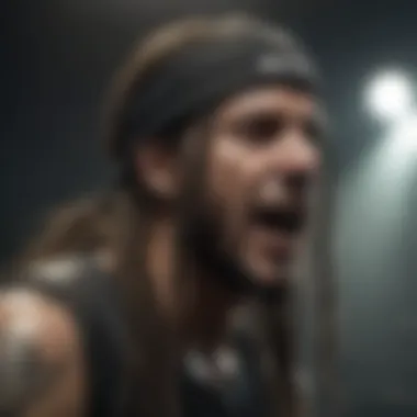 Raw Energy of Korn's Lead Vocalist Korn lead vocalist delivering intense performance