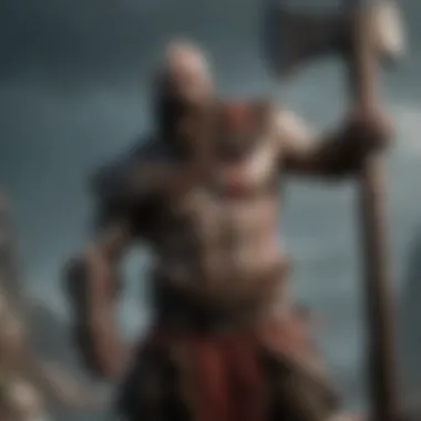 Kratos wielding the Leviathan Axe in God of War on PS5