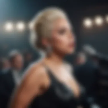 A Captivating Jazz Performance by Lady Gaga Lady Gaga performing in a jazz setting