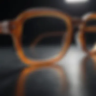 Cinematic Glasses Reflecting Light