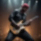 Limp Bizkit guitarist shredding on stage