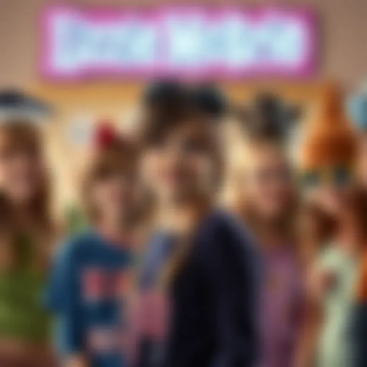 A glimpse of key characters in Lizzie McGuire showcased in a montage