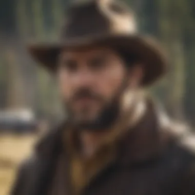 Main characters of Yellowstone series in intense confrontation