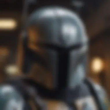 Close-up of Mandalorian DVD cover art