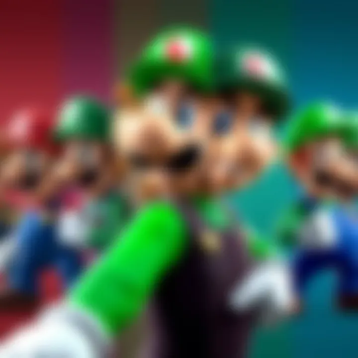 A collage of Luigi's appearances in different games