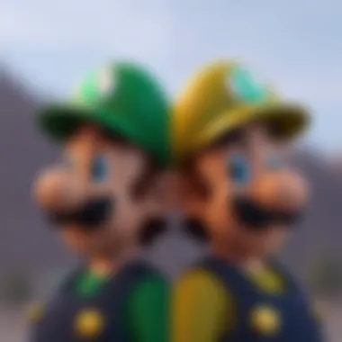 A comparison graphic illustrating Luigi and Mario side by side