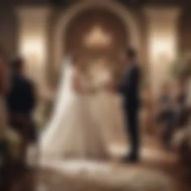 The Moment of Union Couple at the altar during the wedding ceremony