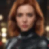 Promotional poster for Black Widow showcasing the lead character