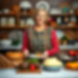 Mary Berry in the kitchen surrounded by her culinary creations
