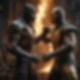 Intense Combat in Mortal Kombat X Fiery Battle in Mortal Kombat X Xbox 360