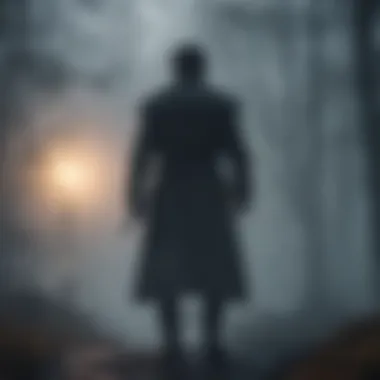 Mysterious silhouette in the fog