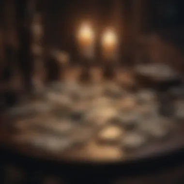 Tarot Mysteries in 'Penny Dreadful' Mysterious tarot card spread on an antique table