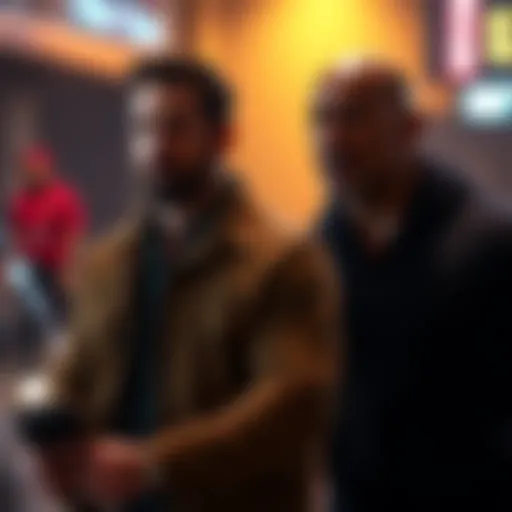Dynamic Duo on Screen Ryan Reynolds and Dwayne Johnson in a cinematic moment
