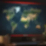 A visual representation of Netflix's global reach with a world map highlighting various countries