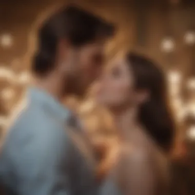Romantic Film Artistic Representation Artistic representation of a heartwarming romantic film