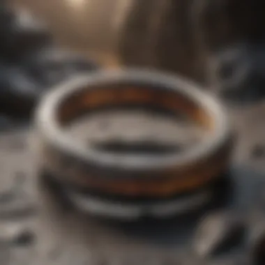 The One Ring in Mordor A visual representation of the One Ring amidst the backdrop of Mordor, symbolizing power and temptation.