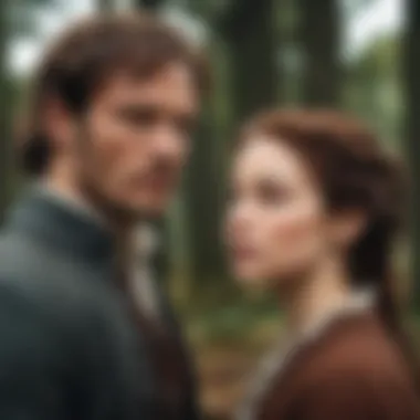 Key Moments: A Glimpse of Outlander Drama A dramatic still from a past Outlander season, showcasing key characters.