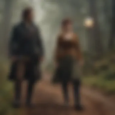 An artistic representation of time travel, symbolizing Outlander's core theme.