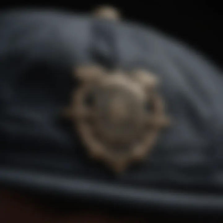 Close-up of Tommy Shelby's iconic cap showcasing its intricate detailing and fabric texture.