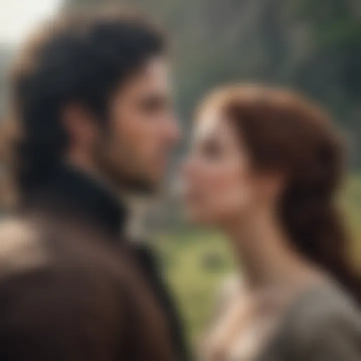 An intricate depiction of a pivotal scene from Poldark highlighting character interactions.