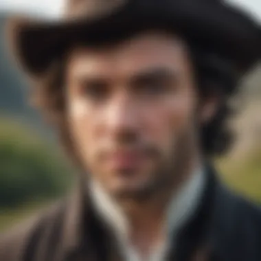 An artistic representation of thematic elements present in the Poldark series.