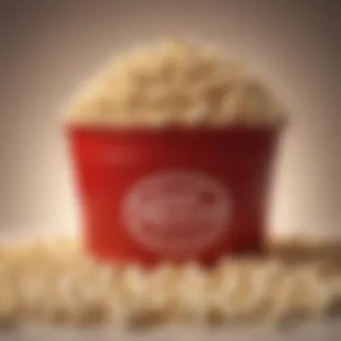 Close-Up Shot of Popcorn Overflowing from a Classic Red Bucket