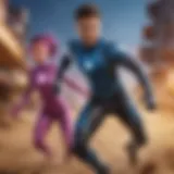 Dynamic poster art featuring Sharkboy and Lavagirl in action