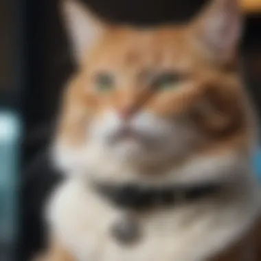 Tranquility Unleashed: The Calming Collar Connection Cat relaxing with the communication collar