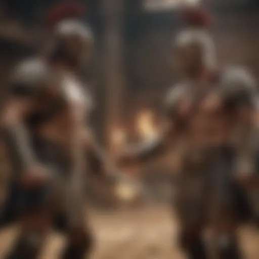 Illustration depicting Roku and Firestick as gladiators in an arena