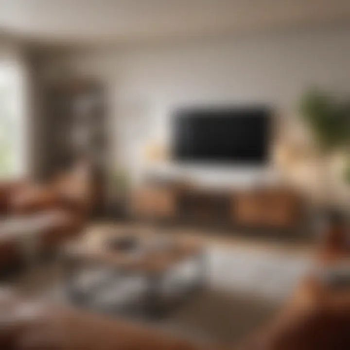 A cozy living room filled with streaming devices, highlighting home entertainment.