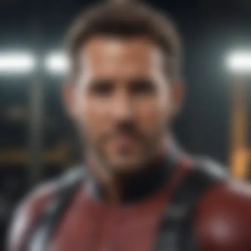 Ryan Reynolds in character costume