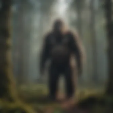 The Enigmatic Forest: A Sasquatch Habitat A mysterious forest setting where Sasquatch is often depicted