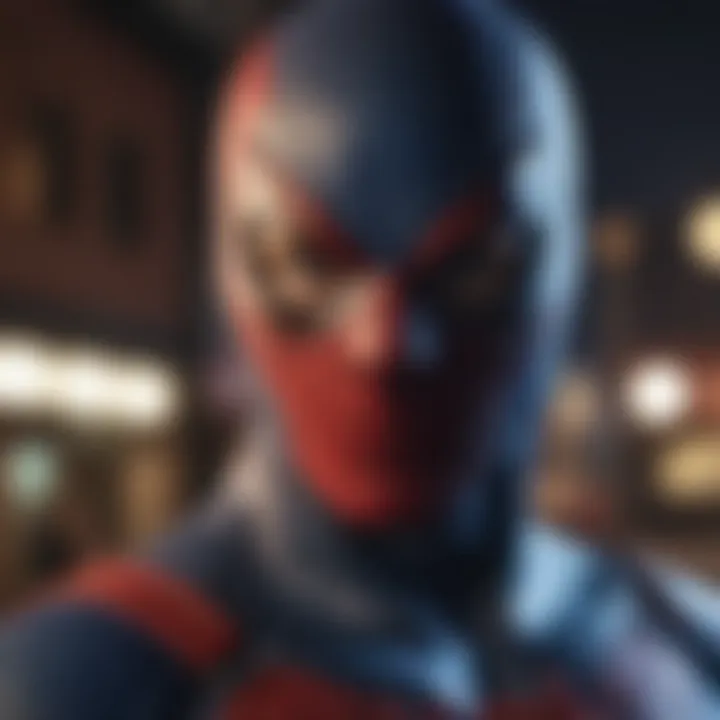 Masked Vigilante in Scarlet and Blue