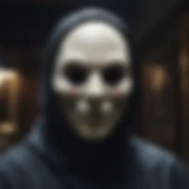 The Enigmatic Ghostface Iconic scene featuring the Ghostface mask
