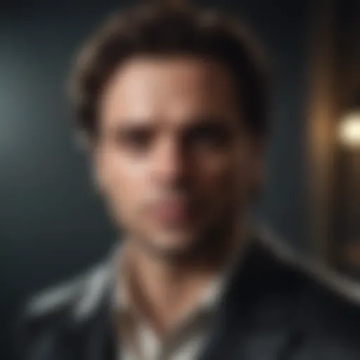 Actor Sebastian Stan in a dramatic scene from his latest movie