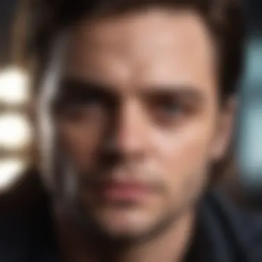 A glimpse of Sebastian Stan in an intense movie moment