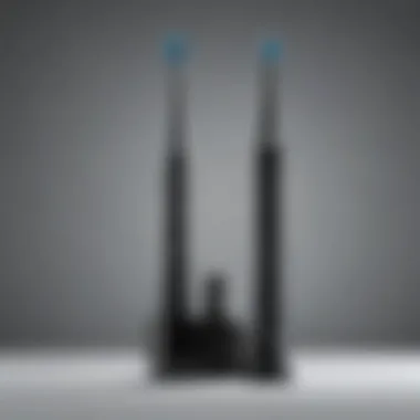 Sleek Design of Black Oral B Braun Toothbrush