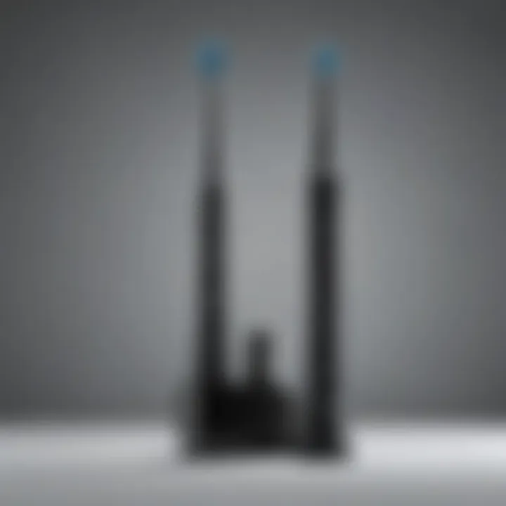 Sleek Design of Black Oral B Braun Toothbrush