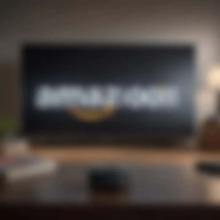 Smart TV Screen with Amazon Prime Logo